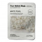 Маска для лица тканевая выравнивающая тон кожи с экстрактом жемчуга / ANSKIN Secriss Pure Nature Mask Pack - White pearl 25g