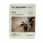 Маска для лица тканевая с экстрактом оливы / Anskin Secriss Pure Nature Mask Pack-Olive 25ml