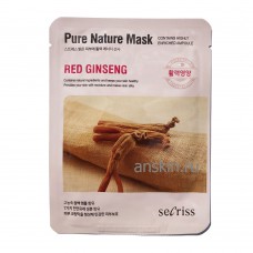 Тканевая маска для лица с экстрактом красного женьшеня / Anskin Secriss Pure Nature Mask Pack- Red ginseng 25ml